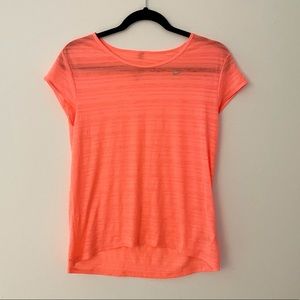 Bright coral Nike dri-fit breathable t…